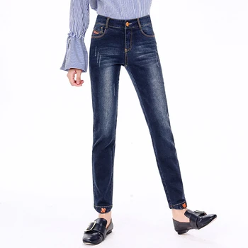 YERAD 2017 Spring Woman's Denim Jeans Fashion Ankle-Length Straight Slim Pencil Pants
