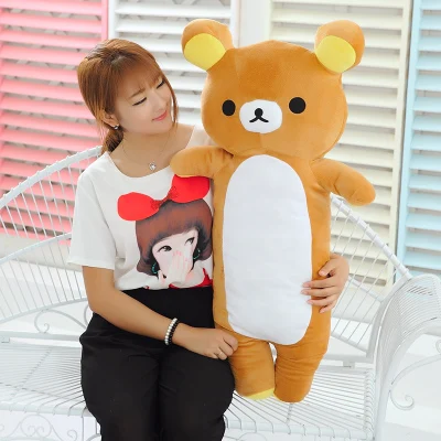 90cm San-x Rilakkuma bear plush toy long bear doll throw pillow gift w5182