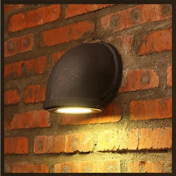 Retro pipe wall lamp