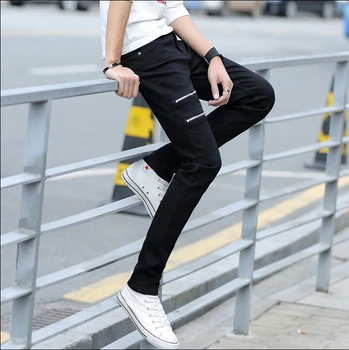2016 New Fashion Classic Jeans Casual Men Jeans Zipper Straight Korean Slim Pants Plus Size 27-36