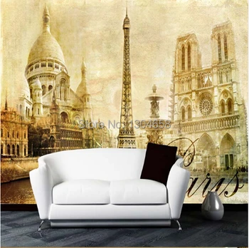 Custom 3D mural landscape painting the living room sofa bedroom retro television background wall mural wallpaper
