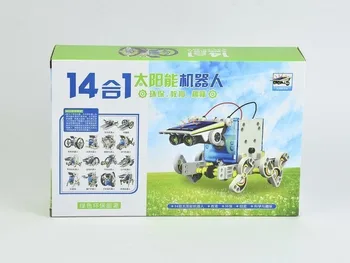 14 in 1 building blocks Solar Robot Kit Solar Power Robot DIY Toys compatible LEPIN 05033 05027