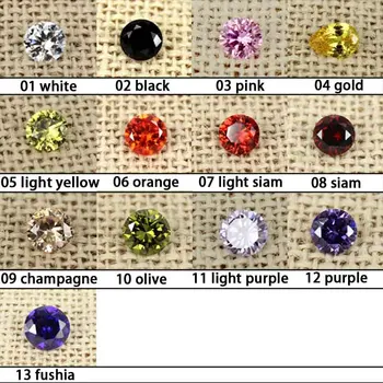 Brilliant Cuts Cubic Zirconia Beads For Jewelry Making 2.75mm 1000pcs Round Pointback Design Stones 13 Color Nail Art Decoration