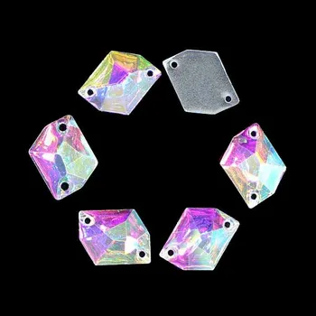 Sewing Crystal Rhinestones Flatback Abnormity Shape Crystal AB Color Rhinestones For Wedding Decoration New Strass For Clothes
