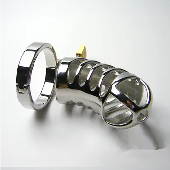 2017 New Small Chastity Device Metal Chastity Cage Stainless Steel Cock Cage Cock Rings BDSM Toys Bondage Sex Toys for Men G184