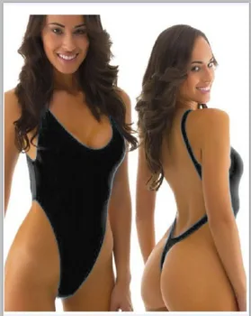 2016 push up brazilian thong swimsuit one piece swimsuit bodysuit For Women bathing suit Solid color swimsuit