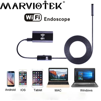 1/2/3.5/5 M cable 8mm dia 6 LED USB wireless WiFi endoscope security camera IOS Android PC Endoscope Inspection Borescope Camera