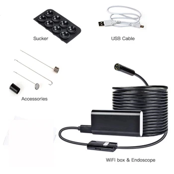1/2/3.5/5 M cable 8mm dia 6 LED USB wireless WiFi endoscope security camera IOS Android PC Endoscope Inspection Borescope Camera