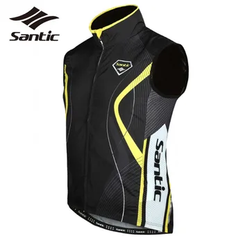 Santic Windproof Cycling Jacket Sleeveless MTB Jacket Men Tour De France Breathable Bike Bicycle Jacket Cycling Jersey Clothes