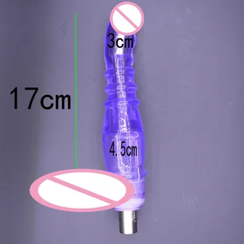 Female Masturbation Sex Machine Accessories 17*4.5cm Crystal G-spot Dildos Vibrator With Motor E5-2-53