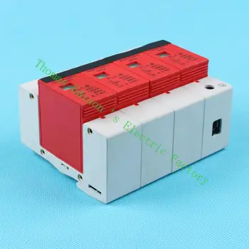 SPD 4P 60KA~100KA D ~420VAC Household Surge Protector Protective Low-voltage Arrester Device