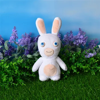 Rayman Raving Rabbids Stuffed Plush Toy Blue-eyed white rabbit for Children Gift Crazy Rabbit Big Bang 26cm