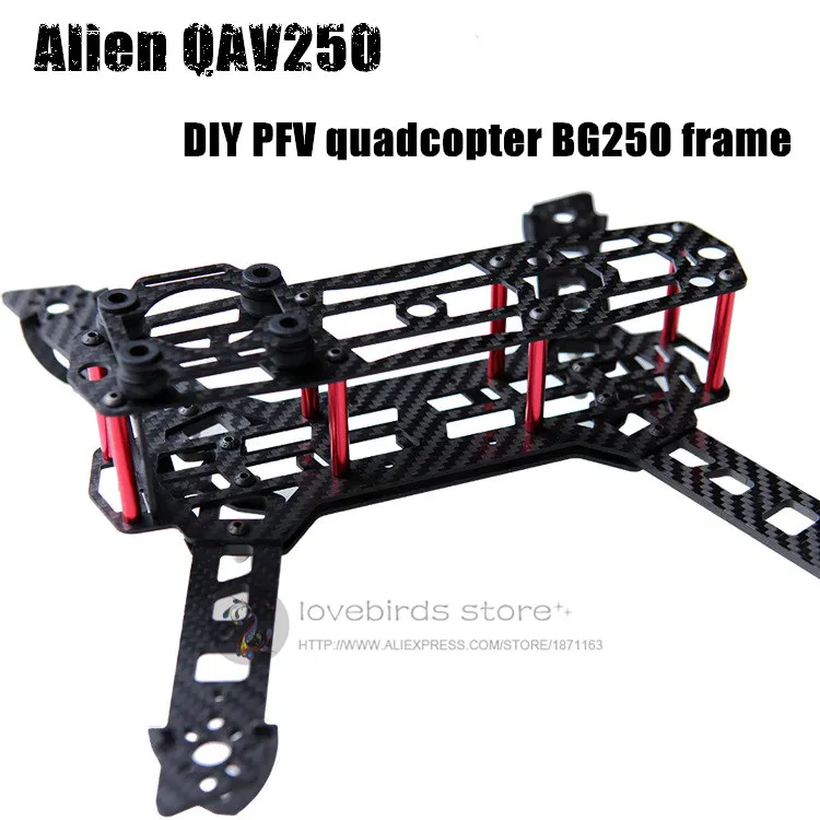 DIY FPV mini drone Alien QAV250 cross racing quadcopter BG250 carbon fiber frame unassembled