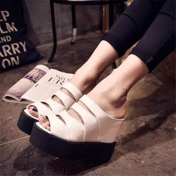 Women's Sandals & Slippers Fish Mouth Sandals Fashion Sexy Wedges Sandals Platform Causel Shoes For Party
