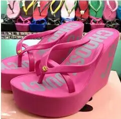 New arrivel women sandals sexy ultra high heels ladies beach slipper summer wedges platform brand flip flops women shoes