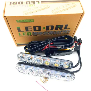 Car Headlight High Power High/Low Beam Aluminum Warning Driving Fog Lamp Auto Head LED Daytime Running Light With Len Xenon DRL