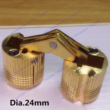 Dia.24mm Brass cylindrical hinge hidden furniture hinge invisible installation hinge