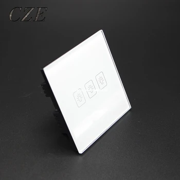 UK Standard 3 Gangs 1 Way Touch Switch Wall Led Light Controler Smart Home Automation  AC220V/110V