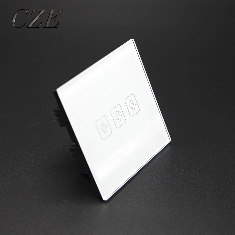 UK Standard 3 Gangs 1 Way Touch Switch Wall Led Light Controler Smart Home Automation  AC220V/110V