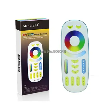 4xMiLight 2.4G Wireless E27 8W RGB + CCT Color Temperature Dimmable 2 in 1 RGBWW Smart LED Bulb AC85-265V +4-Zone 2.4G RF Remote