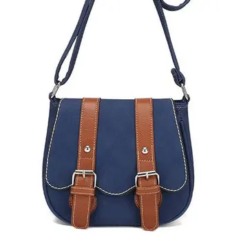 Fashion Double Belt Women Messenger Bags PU Leather Shoulder Bags Crossbody Designer Handbags Saddle Bag 9L03