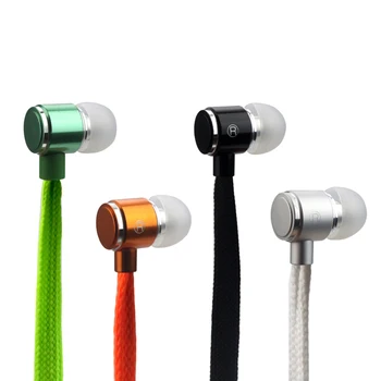 Original Metal Earphones shoelace Shape Earbuds Noise Isolating Headset DJ Universal 3.5MM With Mic auriculares for Mobile Phone