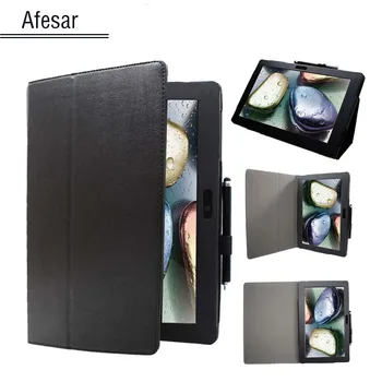 S6000 Pu leather slim folio flip smart book cover case for Lenovo ideapad 10.1 inch S6000 L H F sleeve cover pouch with stand