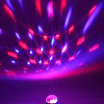 Stage Lighting Crystal Magic Ball Effect Light Disco DJ RGB Sound-activated Rotating LED ballroom For KTV Bar Stage Club Party