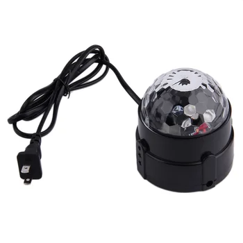 Stage Lighting Crystal Magic Ball Effect Light Disco DJ RGB Sound-activated Rotating LED ballroom For KTV Bar Stage Club Party