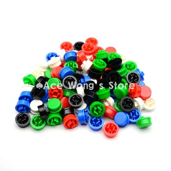 A24 Switch Tact Cap applied Tactile Push Button Switch Momentary 12 * 12 * 7.3MM (black red yellow blue white)