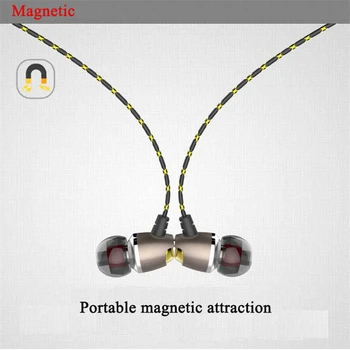 M&J X50M 2016 New Magnetic In Ear Headset With Microphone Noise Cancelling Earbuds Earphone For iphone Sumsung Xiaomi MP3