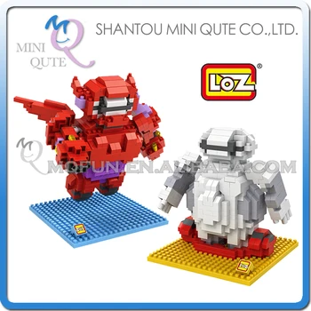 Mini Qute LOZ kawaii 2 styles big hero 6 baymax plastic building blocks bricks action figures cartoon model educational toy
