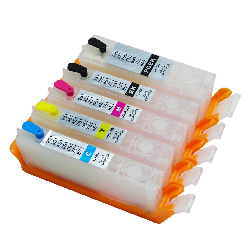 5 colors BCI-350 BCI-351 Ink cartridges for Canon PIXUS ip7230/8730 MG5430/7530/7130 MX923/723 IX6830 MG5530 with ARC chips