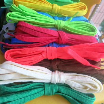 YJRVFINE 10 Pair (Width 0.9-1CM) Double Layers Hollow Flat Shoelace Bootlaces Sneakers Shoe Laces (Length 0.5M -2M Choose)