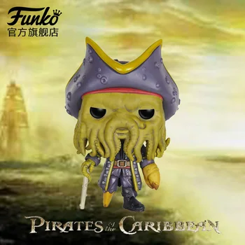 Funko Pop 1Pcs Pirates Of The Caribbean Captain Jack Sparrow Davy Jones Anime Action Figure With Original Box For Brinquedos