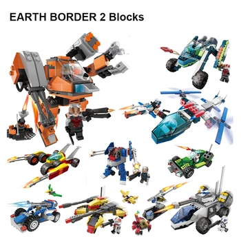 GUDI Earth Border 2 Series Block Toy Bricks Compatible with Truck and Airplane Blocks Educational Children Blocks 8209A