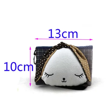 Hot Female Wallets Zipper Korean Cute Rubbit/Fox Cotton Wallet Women Wallets/clutch carteira feminina Wallet Handbag
