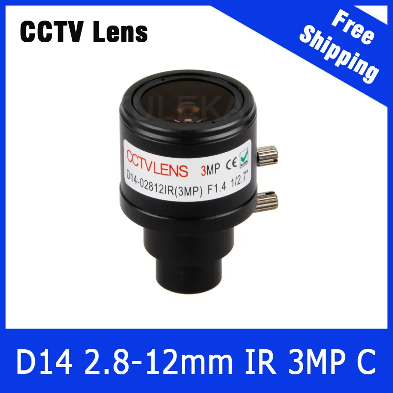 3Megapixel CCTV Camera Varifocal Lens 2.8mm-12mm D14 Mount For 720P/1080P/3MP IP Camera or AHD/CVI/TVI CCTV Camera