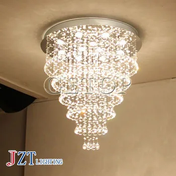 J price fashion Modern Luxury LED Lustres Crystal multi layers Chandelier Round Shape Ceiling Lamp Living Room droplight