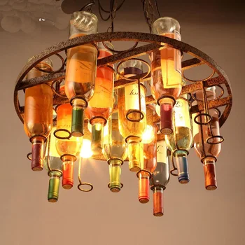 Wine bottle pendant light led  wine bottle Light for decoration creative bar light