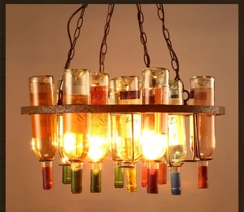 Wine bottle pendant light led  wine bottle Light for decoration creative bar light