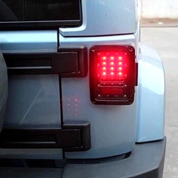 AUMO-mate 1 Pair LED Tail Lights Integrated Rear Turn Signal Lights ABS Brake Lamp 12V Car-styling