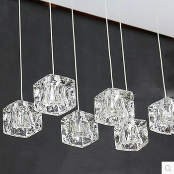 T 2016 New LED Crystal Pendant Light For Restaurant Dining Room Fashion Simple Lamps For Home 6 heads Dhl Free