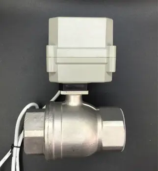 DC24V 3 Wires 2'' Stainless Steel 2 Way Electric Water Valve, DN50 Electric Ball Valve With Indicator For Water Control Systems