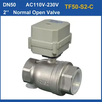 DN50 AC110-230V 2wires TF50-S2-C Electric Water Valve BSP/NPT Normal Open