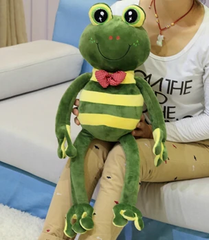 Gift for kids 1pc 70cm creative stripe frog gentleman cute funny plush hold doll pillow novelty boy children stuffed toy