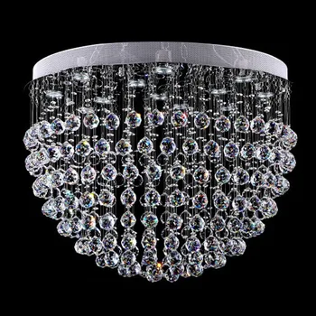 J Price Modern lighting lamps Led circle lamp k9 crystal absorb dome light brightness ceiling light crystal chandelier