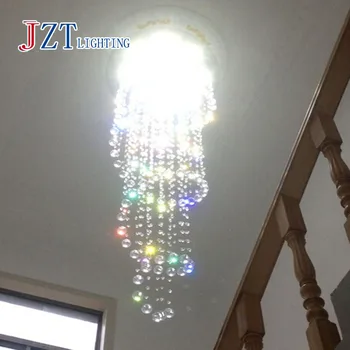 Z price Duplex Stairs K9 Crystal Chandelier Single Spiral Crystal Lamp Villa Chandelier Lustres de cristal lustres Lighting