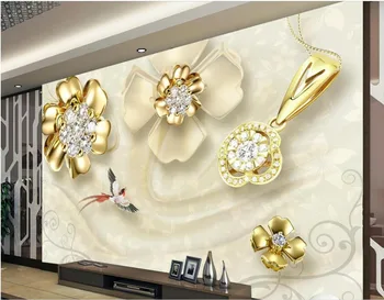 Customized wallpaper for walls wall mural photo wallpaper Diamond flower bird Home Decoration wallpapers for living room