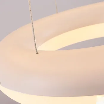 Z modern Led restaurant bar line celling light acrylic chandelier creative minimalist lamp hanging round the Office pendant lamp